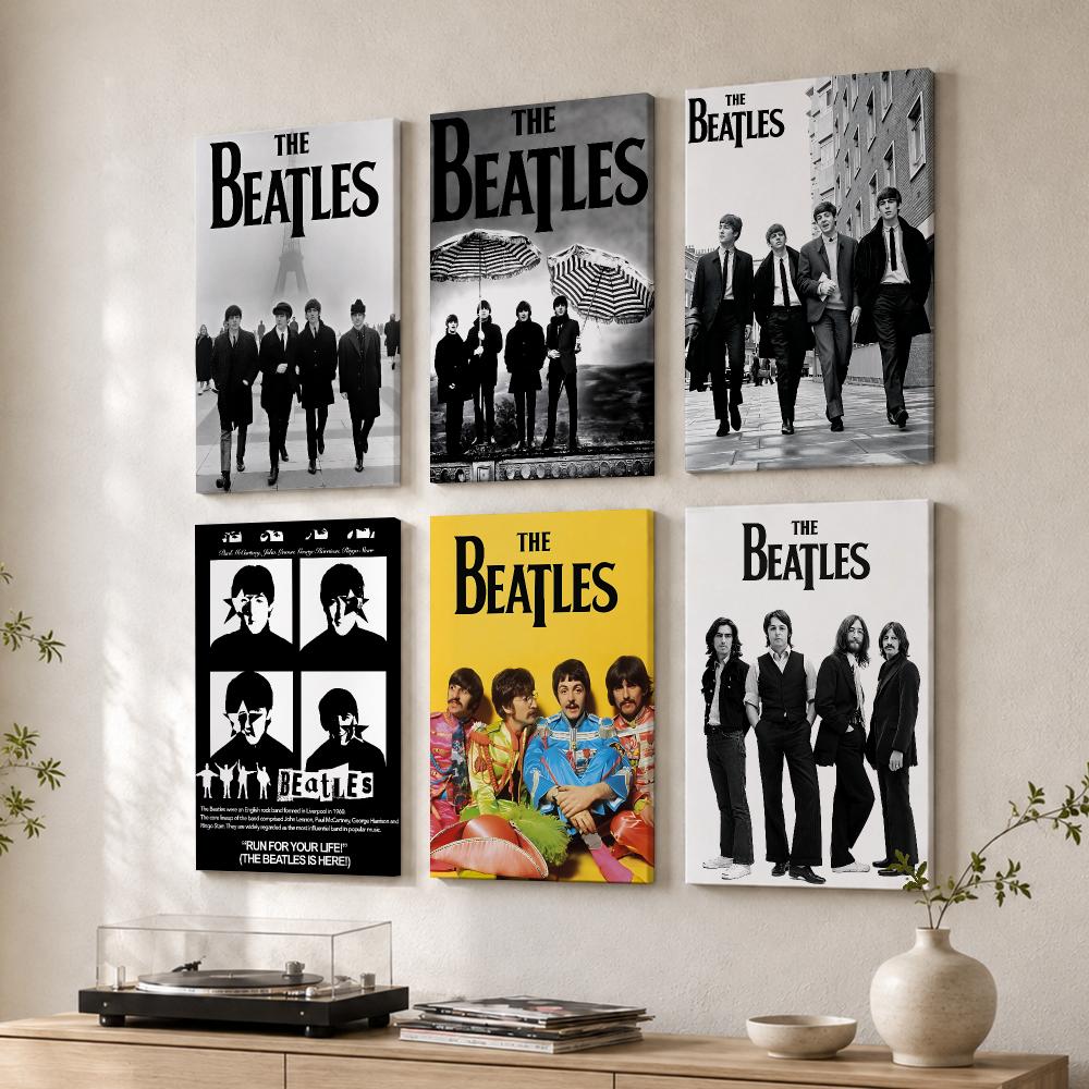 Live Rock - B-Beatles Grubu Temalı, Ahşap Çerçeveli Duvar