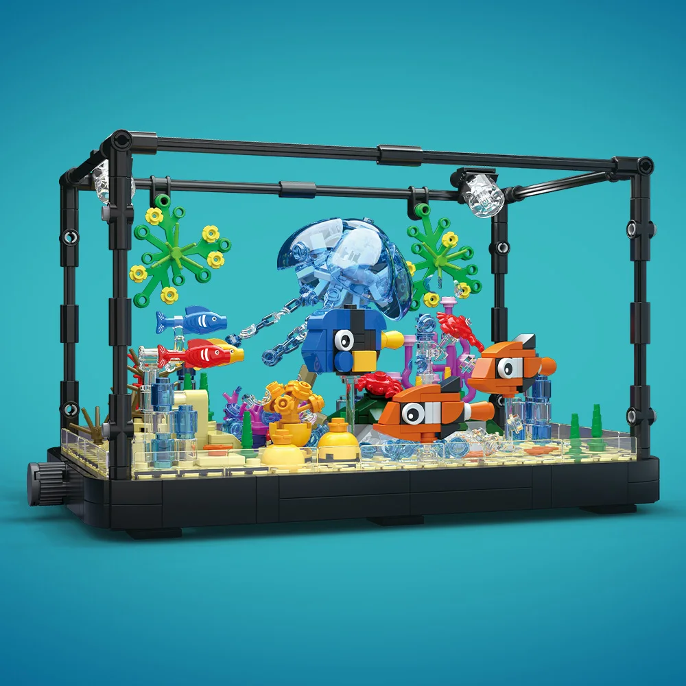 Işıklı Balık Tankı Yapım Blokl - Marine Aquarium incelemesi ve fiyatı